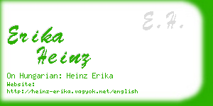 erika heinz business card